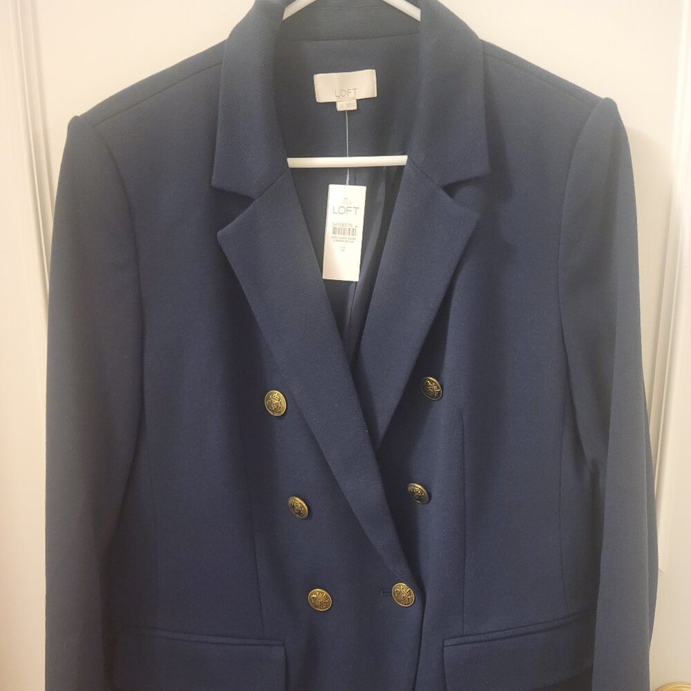 NWT Loft Women's Navy Blazer Size 12